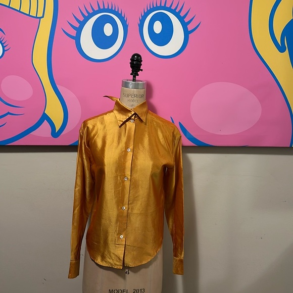 romeo Gili Tops - Romeo Gili silk Gold Blouse